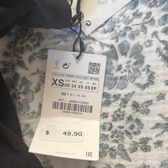 Zara Black Strapless Midi Dress with Wooden Bead Accents - Picture 3 of 3